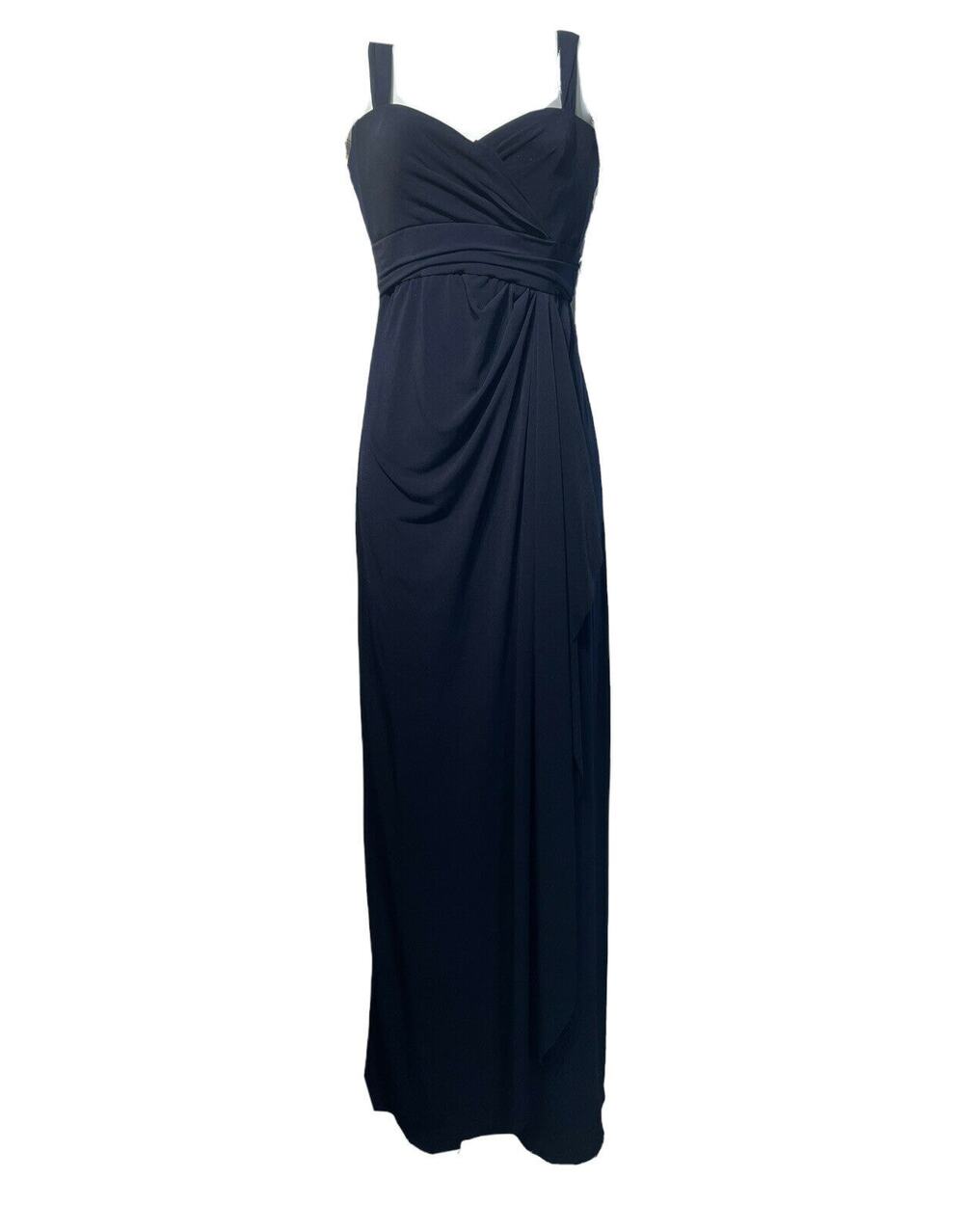amsale blue ruched sweetheart dress womens size 2